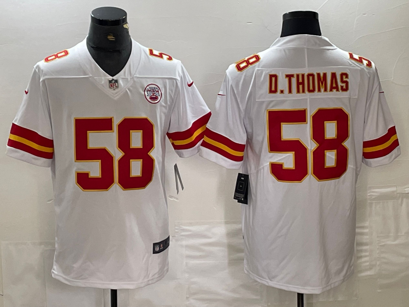 Men's Kansas City Chiefs Derrick Thomas #58 White Jersey